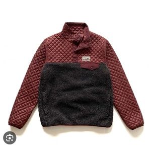 Patagonia Mixed Media Snap-T Pullover Quilted Small Drumfire Red Limited Edition